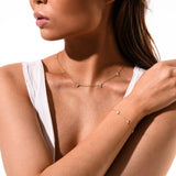 Trinity Infinity Necklace & Bracelet Matching Set Gold