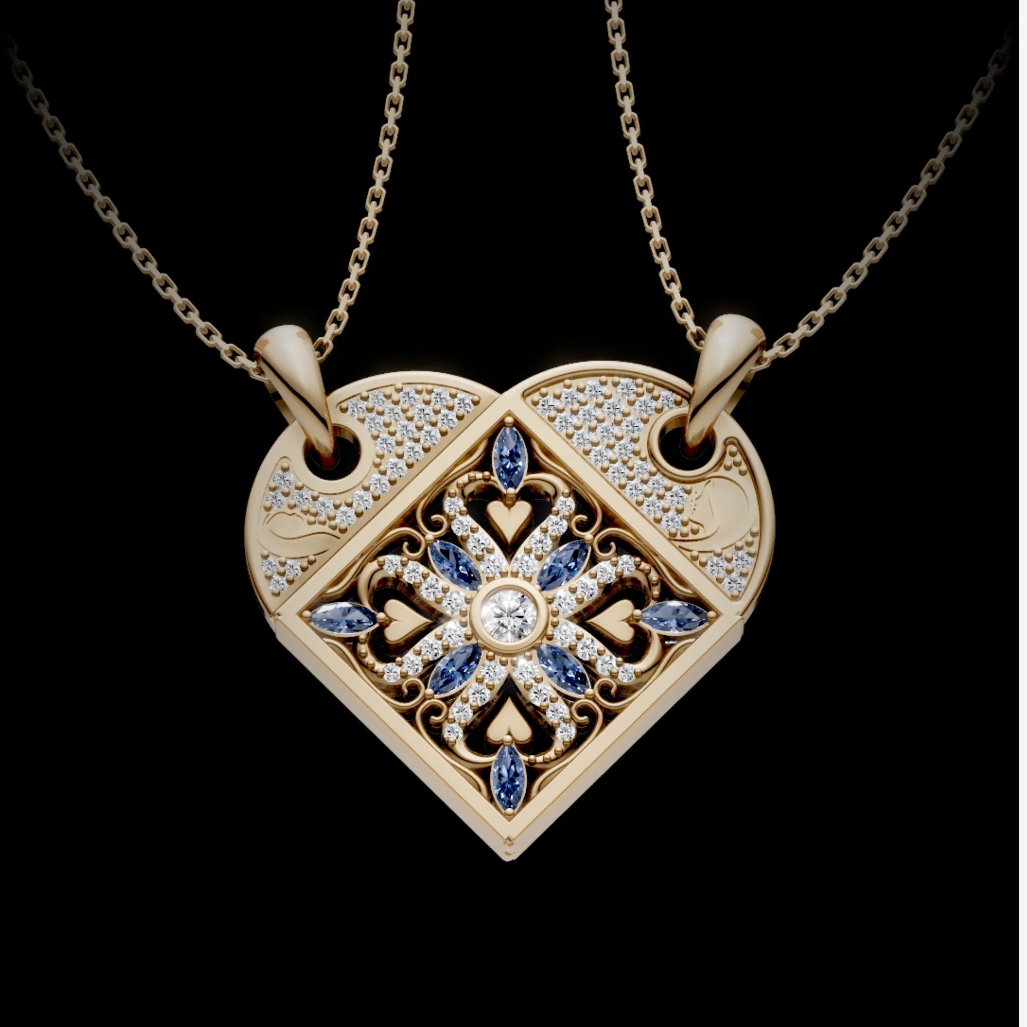 2-in-1 Magnetic Hearts Pendant