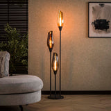 Vloerlamp Alune - 3-lichts - Mix - Glas - 168 cm