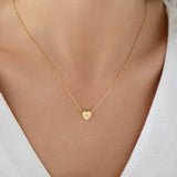 Amo Heart Necklace & Amore Heart Hoops Set Gold