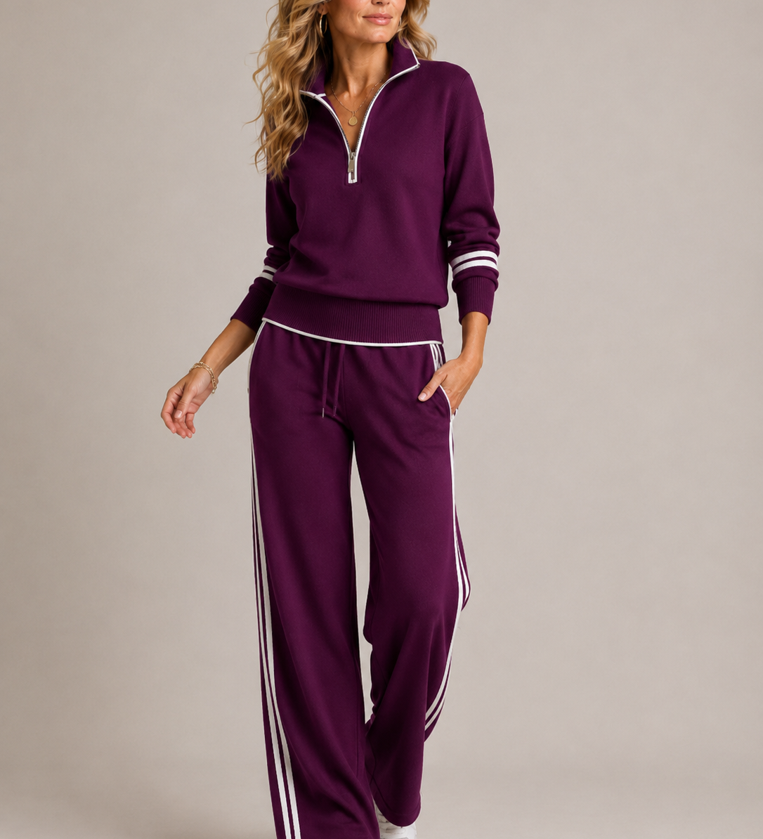 FRESH LABEL | Serena - Zip Sweater Set
