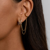 Triple Wave Hoop Earrings