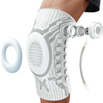 Adjustable knee brace for the left knee