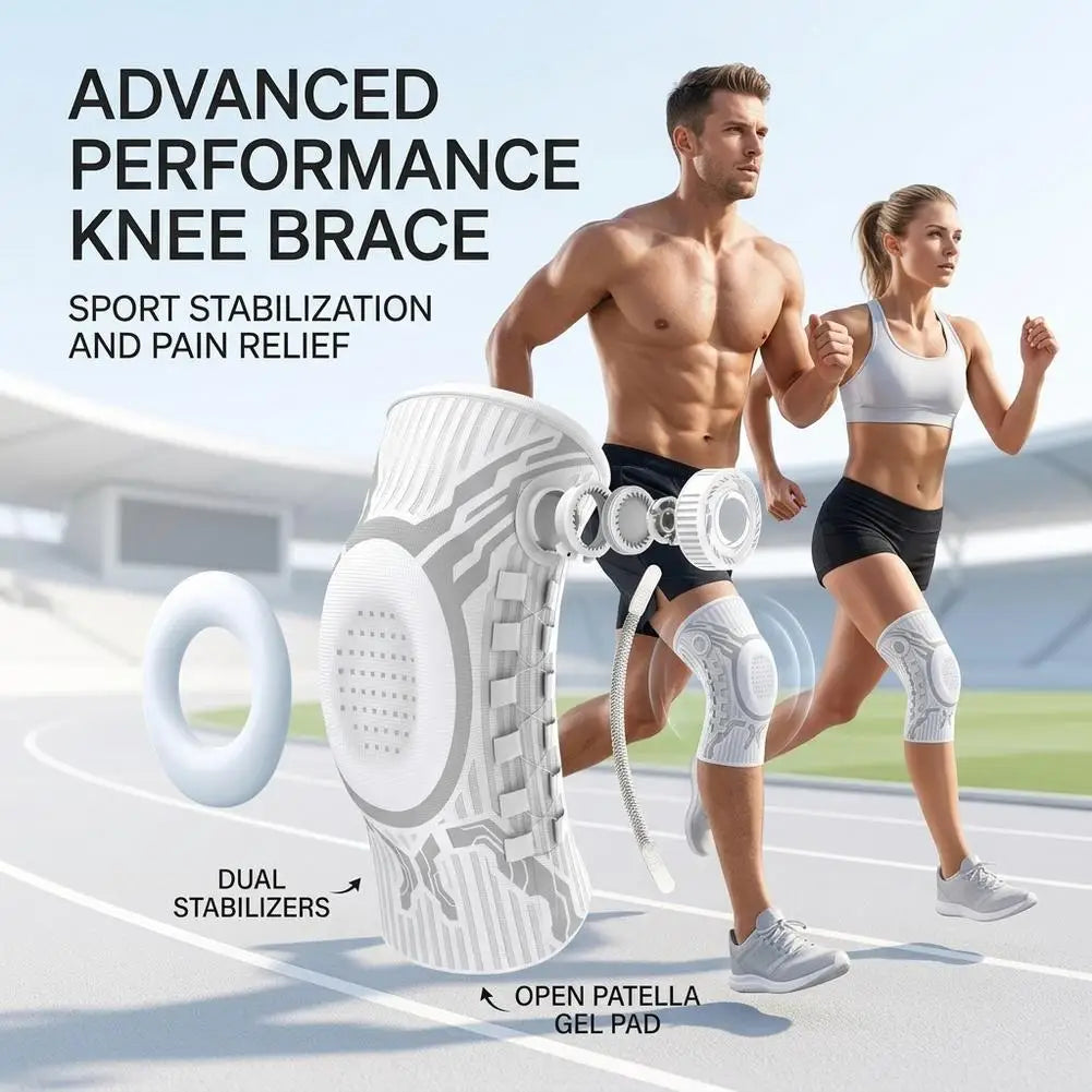 Dual stabilisers and open patella gel pad