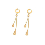 Adjustable Pull Droplet Lariat Necklace and Earrings