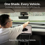 Windshield sunshade available in multiple sizes