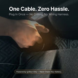 One cable installation, no drilling