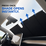 Press once and the shade opens instantly
