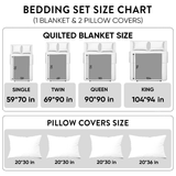 Palm Serenity 3-Piece Quilted Bedding Set NCU0VL1753