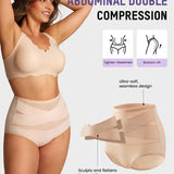🌸 Last Day Special Price £9.99 ! 🔥Buy 1 Get 1 Free🎁Plus-Size High-Waist Cross Tummy Control Panties