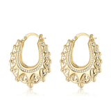 GOLD 30MM OVAL GYPSY CREOLE EARRINGS