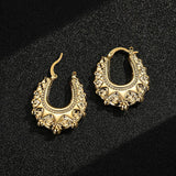 GOLD 30MM OVAL GYPSY CREOLE EARRINGS