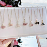 Crystal swan necklaces in many colours