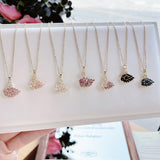 Crystal swan necklaces in many colours