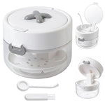 Denture and retainer cleaning case in white