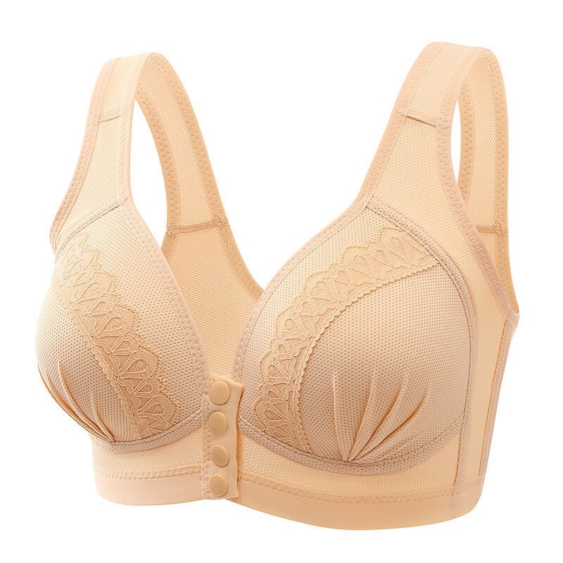 🎁BUY 1 GET 2 FREE⏳Front Button Breathable Skin-Friendly Cotton Bra