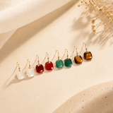 Open and Aligned - Faceted Jasper Drop Earrings