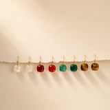 Mind Power - Faceted Red Agate Drop Earrings