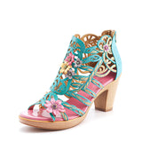 Blooming Vine Romantic Cutout Sandals (pré-encomenda)