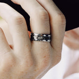 Rutilated Quartz Wedding Band in Tungsten Carbide (8mm)