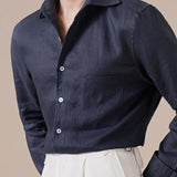 Marini Pure Linen Italian Collar Shirt