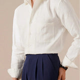 Marini Pure Linen Italian Collar Shirt