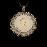 Personalised Baby Footprint Pendant