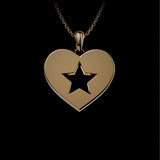 Starry Golden Heart Pendant Set