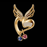 Angel's Heart Birthstones Pendant Set