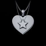Starry Golden Heart Pendant Set