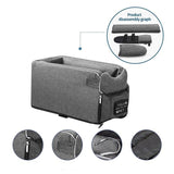 Pet Car Armrest Comfortable Seat for Small Dogs & Cats