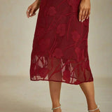 Ruffle Flutter Lace Maxi Dress