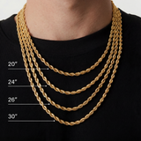 9ct Gold Filled Rope Chain 8mm