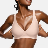 💕 Nahtloser, kabelloser Push-up-BH für Damen – Tiefes V