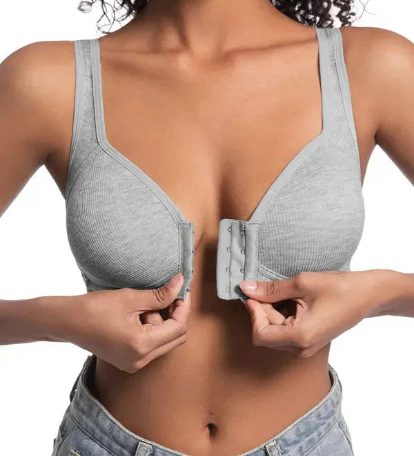 ❤️Adjustable Front Closure Push-Up Bra Wire-Free, Seamless & Side Support for Daily Wear, Spring-Summer Comfort
