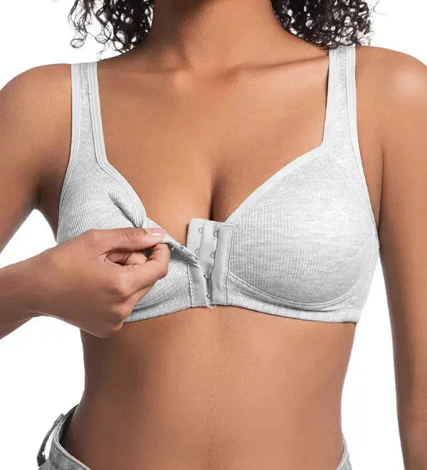 ❤️Adjustable Front Closure Push-Up Bra Wire-Free, Seamless & Side Support for Daily Wear, Spring-Summer Comfort