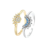 Sun and moon stackable rings