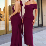 Kara Maxi - Adjustable Halter Tie ITY Dress