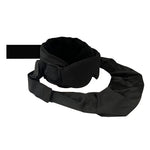 Padded neck support with headrest strap