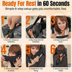 6-step setup of the travel sleep system