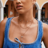 Valerie Layered White Pendant Necklace