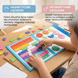 Magnetyczna tablica do nauki ułamków dla dzieci | Kolorowe narzędzie matematyczne do zrozumienia ułamków i działań